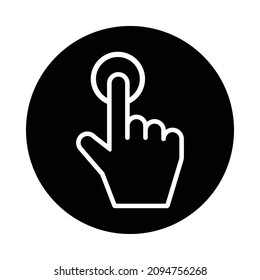 push button computer icon vector