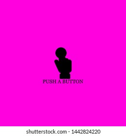 push a button icon sign signifier vector