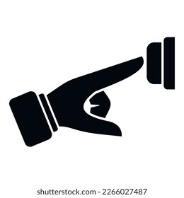 Push button icon simple vector. Business person. Digital share