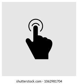 Push button icon in trendy flat style isolated on grey background, modern symbol vector illustration for web