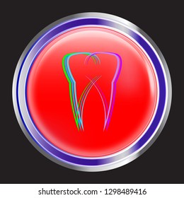 Push button icon Vector Dentist