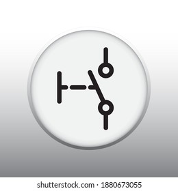 Push Button (NO) Vector illustration symbol of Electrical System Control
