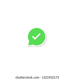 Push button Ok. Vector icon Flat design	
