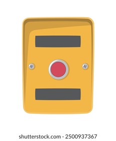 Push button signal. Pedestrian traffic light. All off light. Vector illustration.