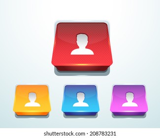 Push Button Style Person Icons