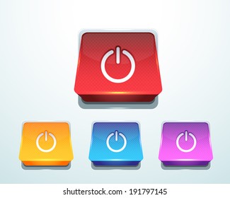 Push Button Style Sale Basket Icons