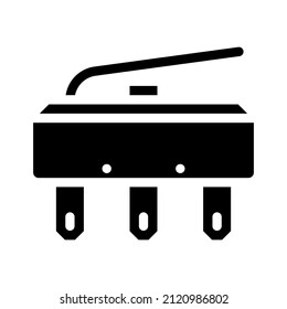 push button switch glyph icon vector. push button switch sign. isolated contour symbol black illustration