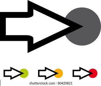 Push the button – Vector icon