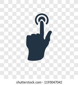Push Button vector icon isolated on transparent background, Push Button transparency logo concept