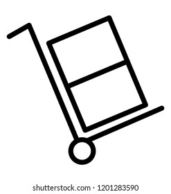 A push cart with cargo delivery