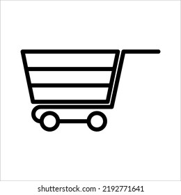 push cart icon on white background