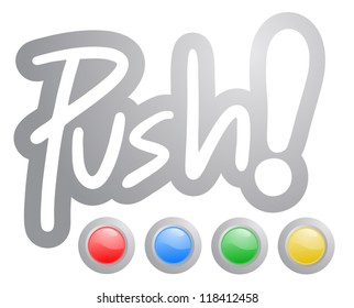 Push color buttons