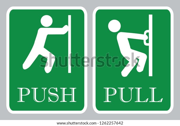 Push door icon &
Pull door icon