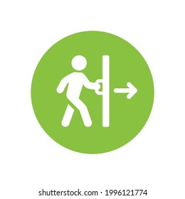 Icono de las señales de la puerta. Ilustración del vector