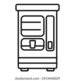 Push drink machine icon outline vector. Workplace vessel. Office vending