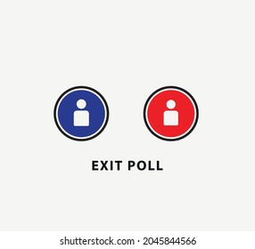 Push Exit Poll Icon Vector Logo Design Template