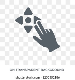 Push and expand gesture icon. Trendy flat vector Push and expand gesture icon on transparent background from Hands and guestures collection. 