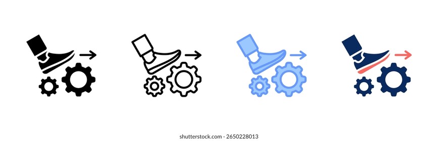 Push Forward icon sheet multiple style collection