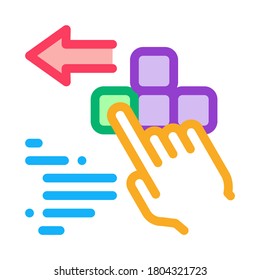 push game controller button icon vector. push game controller button sign. color symbol illustration