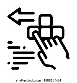 push game controller button icon vector. push game controller button sign. isolated contour symbol illustration