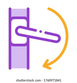push handle to open window closure icon vector. push handle to open window closure sign. color symbol illustration