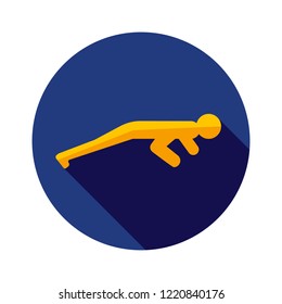 Push up Icon. Bodybuilding, chest exercise, fitness training