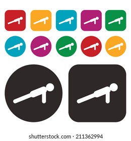 push up icon / exercise icon