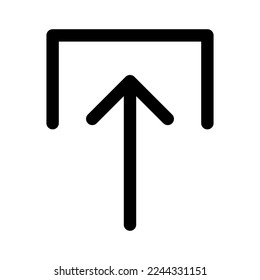 Push icon line isolated on white background. Black flat thin icon on modern outline style. Linear symbol and editable stroke. Simple and pixel perfect stroke vector illustration.