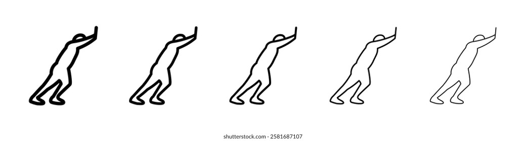 Push icon Vector logo sign