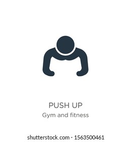 Push up icon vector. Trendy flat push up icon from gym and fitness collection isolated on white background. Vector illustration can be used for web and mobile graphic design, logo, eps10
