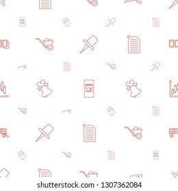 push icons pattern seamless white background. Included editable line pin, vending machine, push up, wheelbarrow, bell, paper pin, panel control icons. push icons for web and mobile.