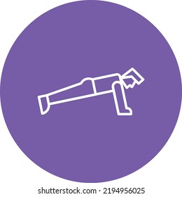 Push Up line circle icon vector image. Can also be used for web apps, mobile apps and print media.