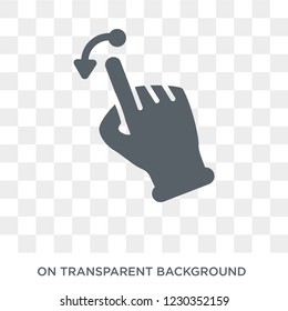 Push to minimize gesture icon. Trendy flat vector Push to minimize gesture icon on transparent background from Hands and guestures collection. 