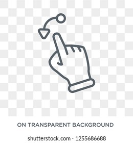 Push to minimize gesture icon. Trendy flat vector Push to minimize gesture icon on transparent background from Hands and guestures collection. High quality filled Push to minimize gesture symbol use