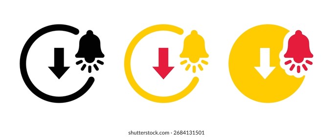 Push Notification Off oder Download Icon Set