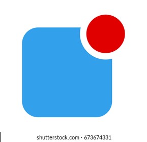 Push Notification With Red App Badge Flat Color Vector Icon For Websites And Apps