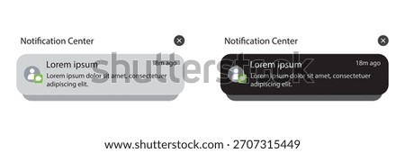 Push notifications icons. Message bubble icons. Flat style. Vector icons.