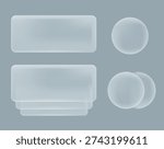Push notifications, messages, vector illustration modern glass theme template mockup. Online chat glassmorphism. Message bubble icons with for smartphone notification center, displaying alerts