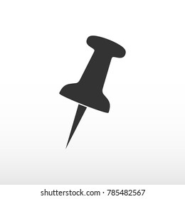 Push office pin. Push pin.