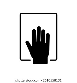 Push to open icon. Vector illustration design