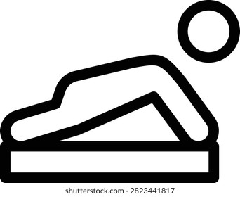 Push Up Outline Icon, Bodyweight Exercise Fitness Training