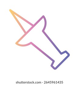 Push Pin Color gradient illustration vector icon which can easily modify or edit 