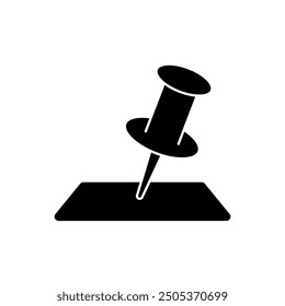 push pin concept line icon. Simple element illustration. push pin concept outline symbol design.