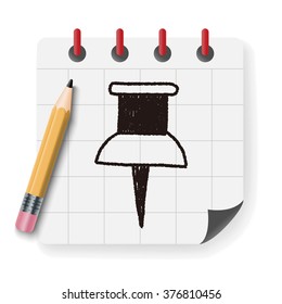 push pin doodle drawing
