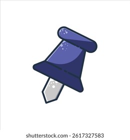 Push Pin Editable Vector Illustration for Stationery and Education Design Themes.
