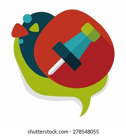 push pin flat icon with long shadow,eps10