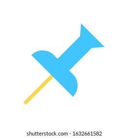 push pin flat vector icon - ui icon vector