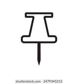 Push Pin free icon, vector icon
