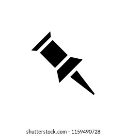 push pin glyph icon. Simple vector for UI and UX, website or mobile application on white background