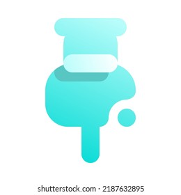 Push Pin Gradient Flat style icon vector design and illustration template